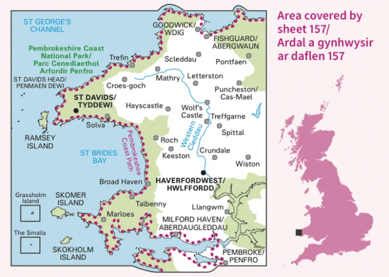 OS Landranger Map 157 - St Davids and Haverfordwest-1